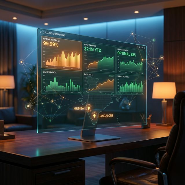 Modern analytics dashboard displaying growth charts and data visualization for business